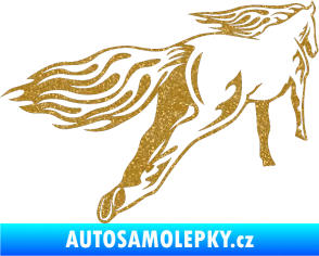 Samolepka Animal flames 009 pravá kůň Ultra Metalic zlatá