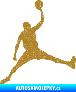 Samolepka Basketbal 016 pravá Ultra Metalic zlatá