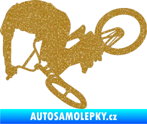 Samolepka Biker 001 levá Ultra Metalic zlatá