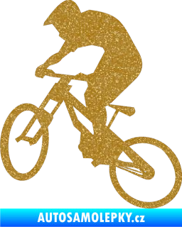 Samolepka Biker 002 levá Ultra Metalic zlatá