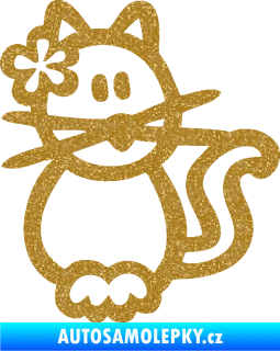 Samolepka Cartoon family kočička Hawaii Ultra Metalic zlatá