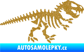Samolepka Dinosaurus kostra 001 pravá Ultra Metalic zlatá