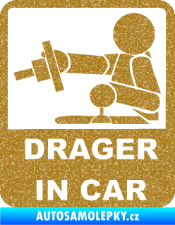 Samolepka Drager in car 004 Ultra Metalic zlatá