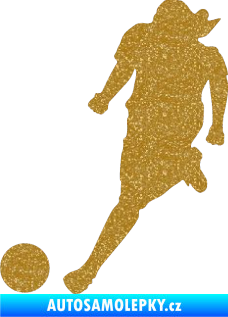 Samolepka Fotbalista 003 levá Ultra Metalic zlatá