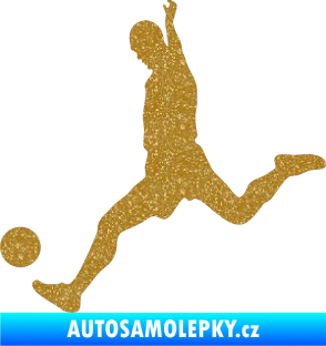 Samolepka Fotbalista 023 levá Ultra Metalic zlatá