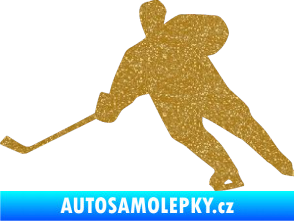 Samolepka Hokejista 014 levá Ultra Metalic zlatá