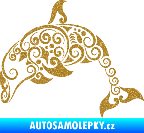 Samolepka Interiér 015 levá delfín Ultra Metalic zlatá