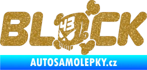 Samolepka Kenblock lebka s napisem Ultra Metalic zlatá