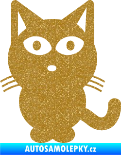 Samolepka Kočka 034 levá Ultra Metalic zlatá