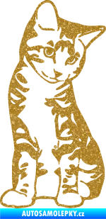 Samolepka Koťátko 006 pravá Ultra Metalic zlatá