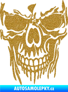 Samolepka Lebka 012 levá Ultra Metalic zlatá
