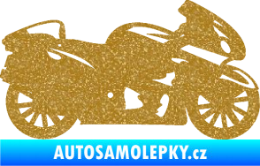 Samolepka Motorka 048 pravá silniční Ultra Metalic zlatá