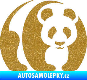 Samolepka Panda 001 pravá Ultra Metalic zlatá