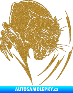 Samolepka Predators 111 pravá puma Ultra Metalic zlatá