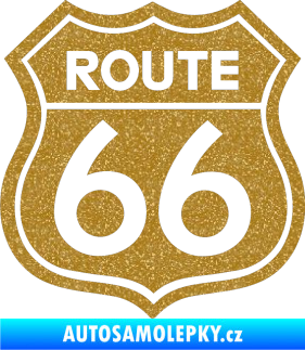 Samolepka Route 66 - jedna barva Ultra Metalic zlatá