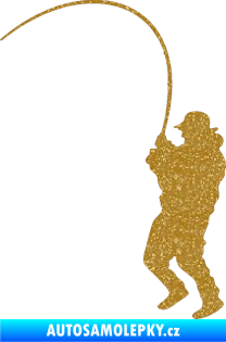 Samolepka Rybář 007 levá Ultra Metalic zlatá