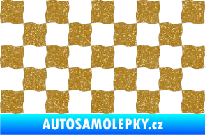 Samolepka Šachovnice 004 Ultra Metalic zlatá