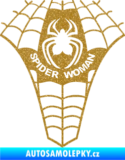 Samolepka Spider woman pavoučí žena Ultra Metalic zlatá
