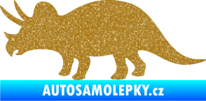 Samolepka Triceratops 001 levá Ultra Metalic zlatá