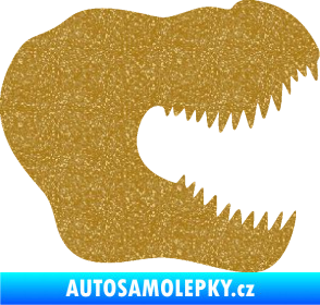 Samolepka Tyrannosaurus Rex lebka 001 pravá Ultra Metalic zlatá