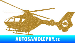 Samolepka Vrtulník 006 levá helikoptéra Ultra Metalic zlatá