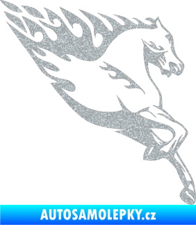 Samolepka Animal flames 002 pravá kůň Ultra Metalic stříbrná metalíza