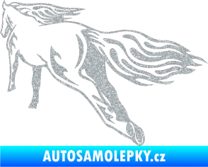 Samolepka Animal flames 009 levá kůň Ultra Metalic stříbrná metalíza