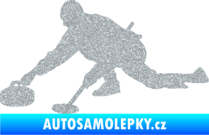 Samolepka Curling 003 levá Ultra Metalic stříbrná metalíza