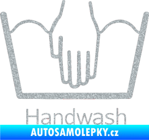 Samolepka Handwash ruční mytí Ultra Metalic stříbrná metalíza