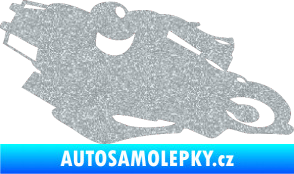 Samolepka Motorka 007 pravá silniční motorky Ultra Metalic stříbrná metalíza