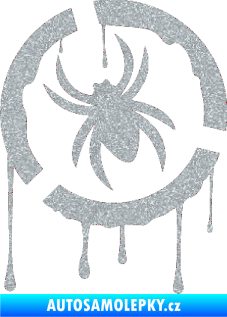 Samolepka Pavouk 001  levá Ultra Metalic stříbrná metalíza