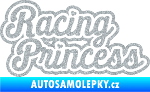Samolepka Racing princess nápis Ultra Metalic stříbrná metalíza