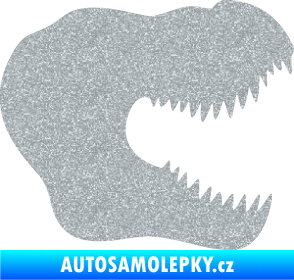 Samolepka Tyrannosaurus Rex lebka 001 pravá Ultra Metalic stříbrná metalíza