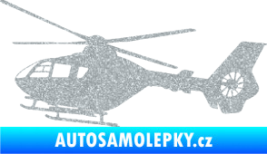 Samolepka Vrtulník 006 levá helikoptéra Ultra Metalic stříbrná metalíza