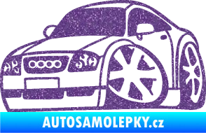 Samolepka Audi TT karikatura levá Ultra Metalic fialová