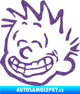 Samolepka Boy s úsměvem levá Ultra Metalic fialová