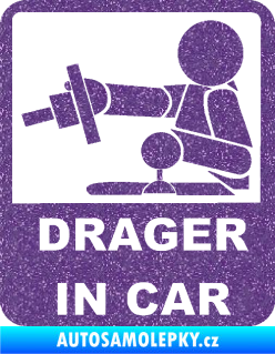 Samolepka Drager in car 004 Ultra Metalic fialová