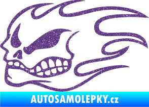 Samolepka Head - lebka - levá Ultra Metalic fialová