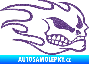 Samolepka Head - lebka- pravá Ultra Metalic fialová