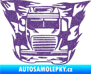 Samolepka Kamion 001 nákladní auto Ultra Metalic fialová