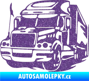 Samolepka Kamion 002 levá nákladní auto Ultra Metalic fialová