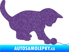 Samolepka Kočka 002 pravá Ultra Metalic fialová