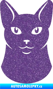 Samolepka Kočka 005 levá Ultra Metalic fialová