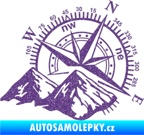 Samolepka Kompas 002 pravá hory Ultra Metalic fialová