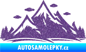 Samolepka Krajina hory 002 pravá Ultra Metalic fialová