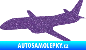 Samolepka Letadlo 004 levá Ultra Metalic fialová