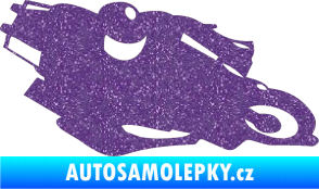 Samolepka Motorka 007 pravá silniční motorky Ultra Metalic fialová
