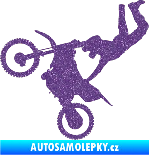 Samolepka Motorka 008 levá motokros freestyle Ultra Metalic fialová