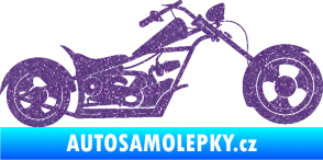 Samolepka Motorka chopper 001 pravá Ultra Metalic fialová