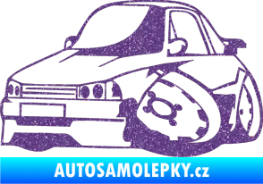 Samolepka Škoda 120 karikatura levá Ultra Metalic fialová
